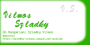 vilmos szladky business card